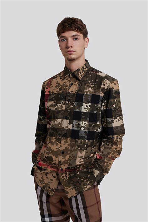 burberry golf wear|Burberry camouflage shirt.